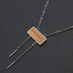 Holzkern Abstract Ketting|DAMES Kettingen|Sieraden