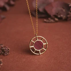 Holzkern Amulet Ketting|DAMES Kettingen|Sieraden