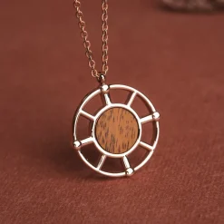 Holzkern Amulet Ketting|DAMES Kettingen|Sieraden