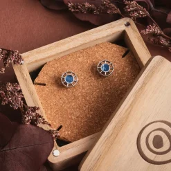 Holzkern Amulet Oorbellen|DAMES Oorbellen|Sieraden