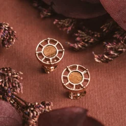 Holzkern Amulet Oorbellen|DAMES Oorbellen|Sieraden