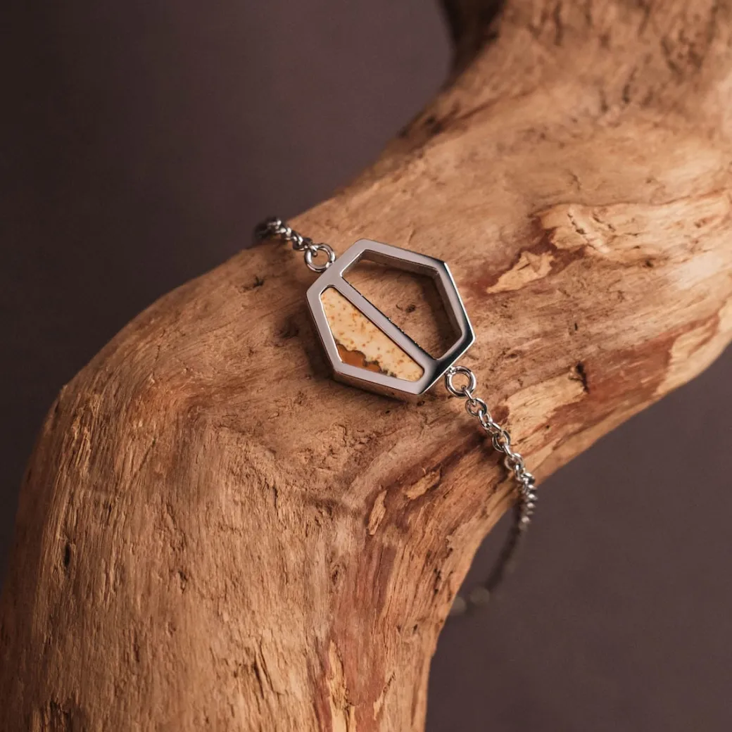 Holzkern Assemblage Armband|DAMES Armbanden|Sieraden