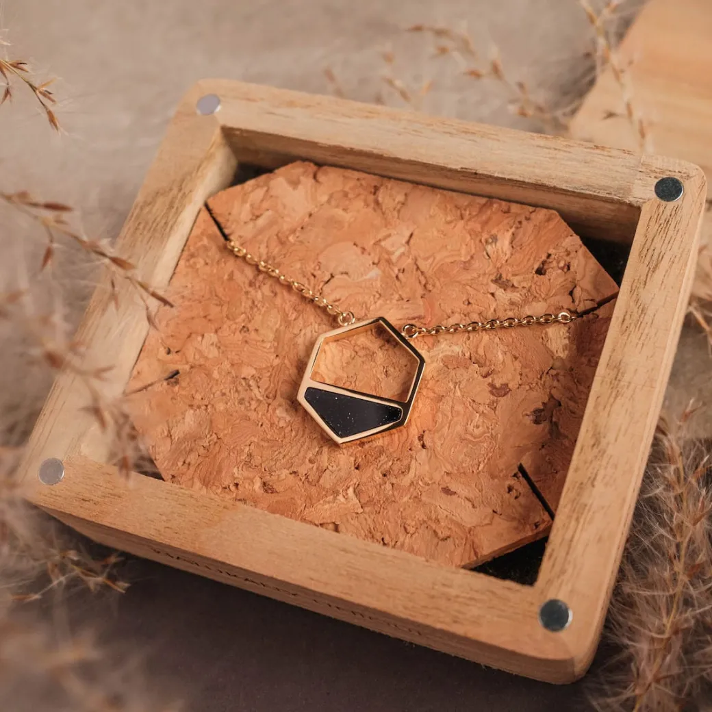 Holzkern Assemblage Ketting|DAMES Kettingen|Sieraden