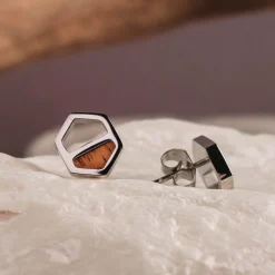 Holzkern Assemblage Oorbellen|DAMES Oorbellen|Sieraden