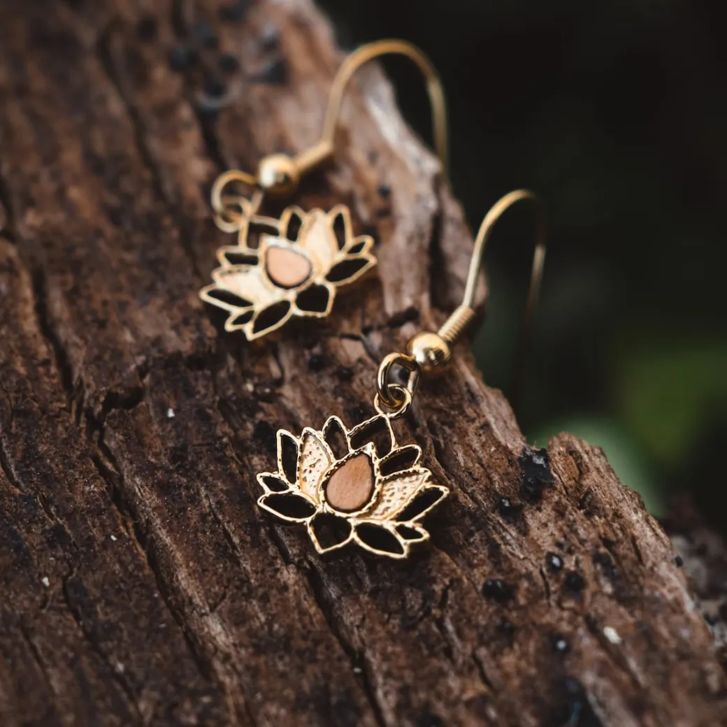 Holzkern Balance Oorbellen|DAMES Oorbellen|Sieraden