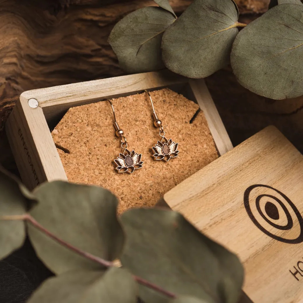 Holzkern Balance Oorbellen|DAMES Oorbellen|Sieraden