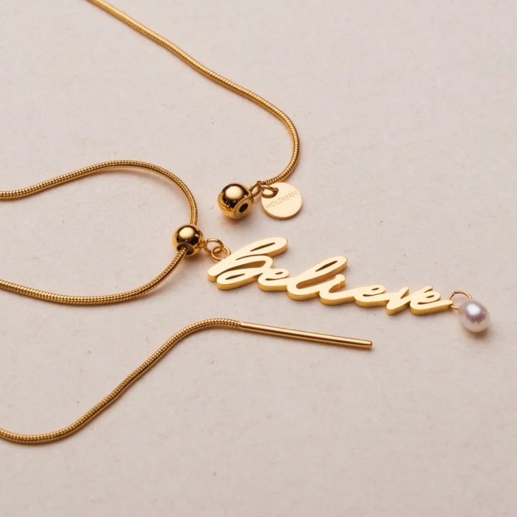 Holzkern Believe-Charm|DAMES Charms|Sieraden