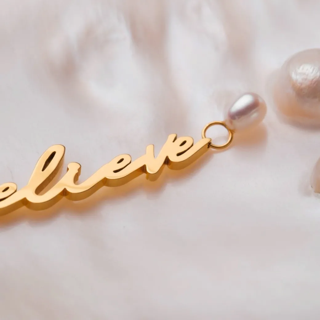 Holzkern Believe-Charm|DAMES Charms|Sieraden
