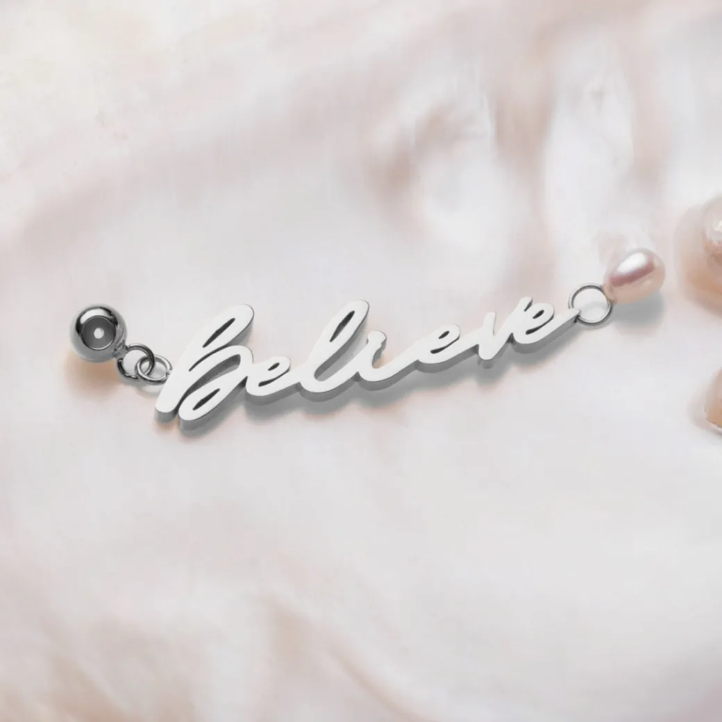 Holzkern Believe-Charm|DAMES Charms|Sieraden