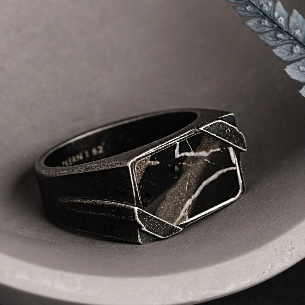 Holzkern Binomial Ring|Heren Ringen|Sieraden