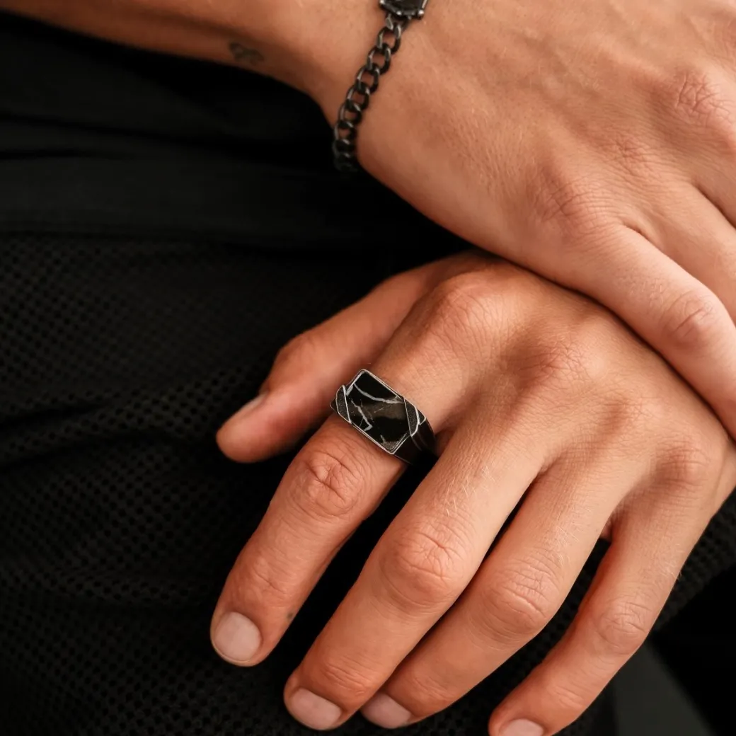 Holzkern Binomial Ring|Heren Ringen|Sieraden