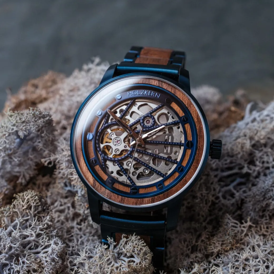 Holzkern Cobalt|Heren Horloges