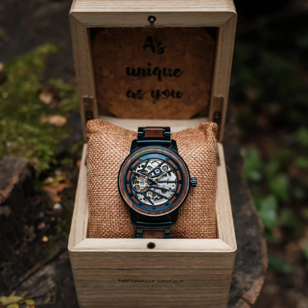 Holzkern Cobalt|Heren Horloges