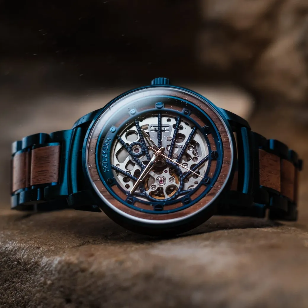 Holzkern Cobalt|Heren Horloges