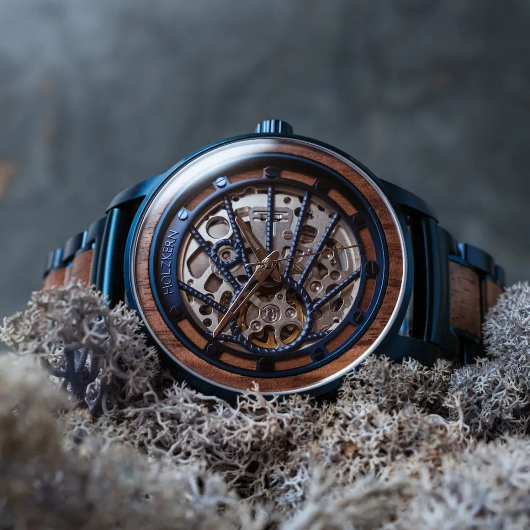 Holzkern Cobalt|Heren Horloges