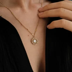 Holzkern Composition Gem Ketting|DAMES Kettingen|Sieraden