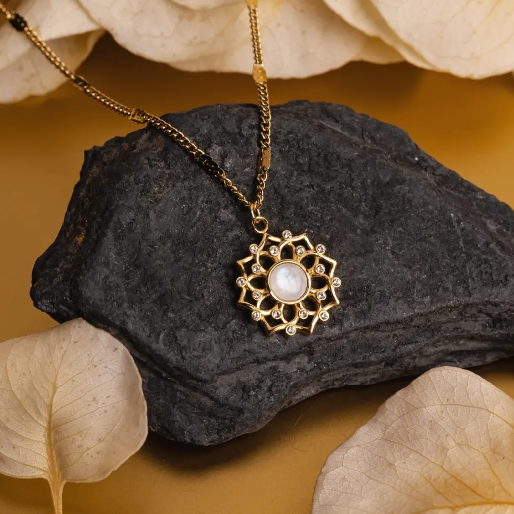 Holzkern Composition Gem Ketting|DAMES Kettingen|Sieraden