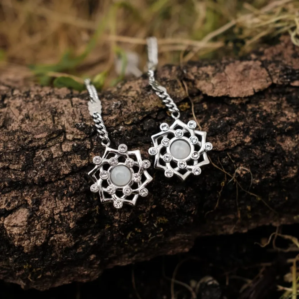 Holzkern Composition Gem Oorbellen|DAMES Oorbellen|Sieraden