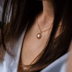 Holzkern Composition Ketting|DAMES Kettingen|Sieraden