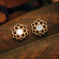 Holzkern Composition Oorbellen|DAMES Oorbellen|Sieraden