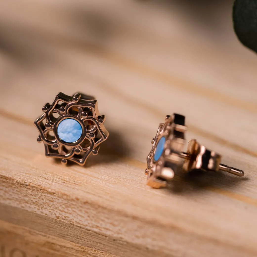 Holzkern Composition Oorbellen|DAMES Oorbellen|Sieraden