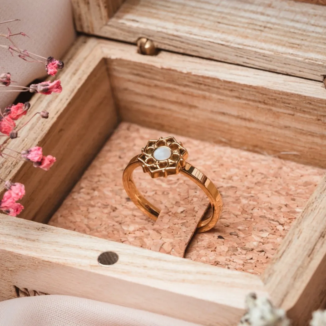 Holzkern Composition Ring|DAMES Ringen|Sieraden