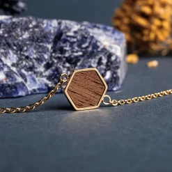 Holzkern Facade Armband|DAMES Armbanden|Sieraden