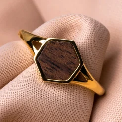 Holzkern Facade Ring|DAMES Ringen|Sieraden