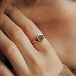 Holzkern Facade Ring|DAMES Ringen|Sieraden