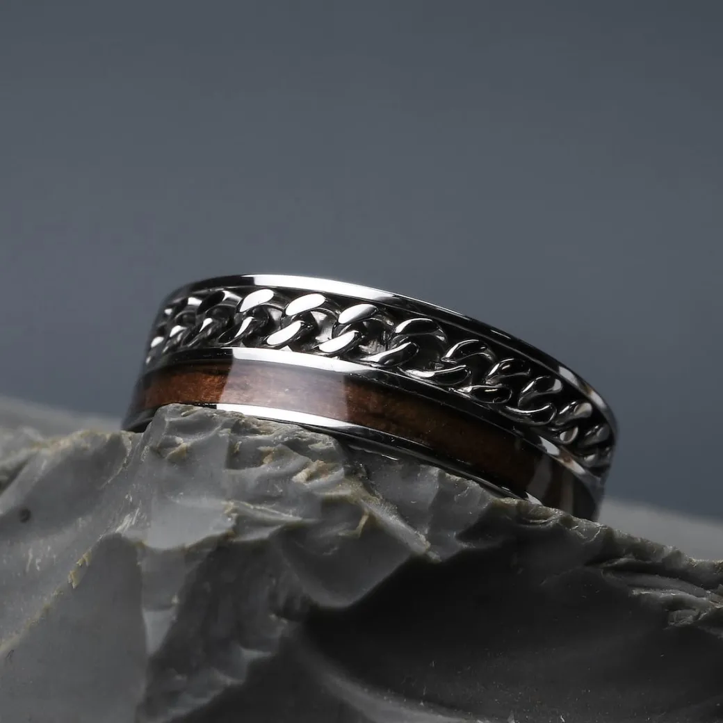 Holzkern Fractional Ring|Heren Ringen|Sieraden