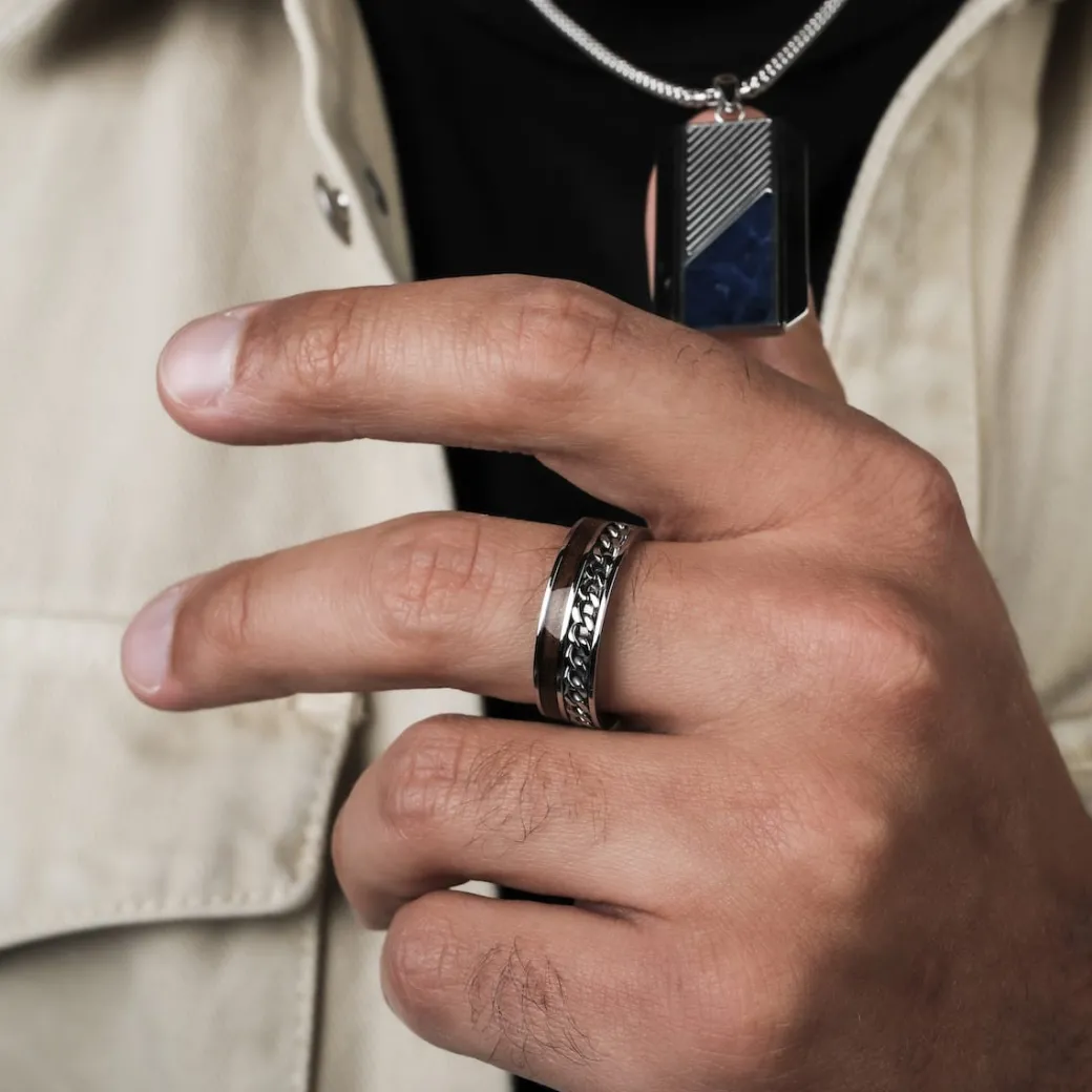 Holzkern Fractional Ring|Heren Ringen|Sieraden