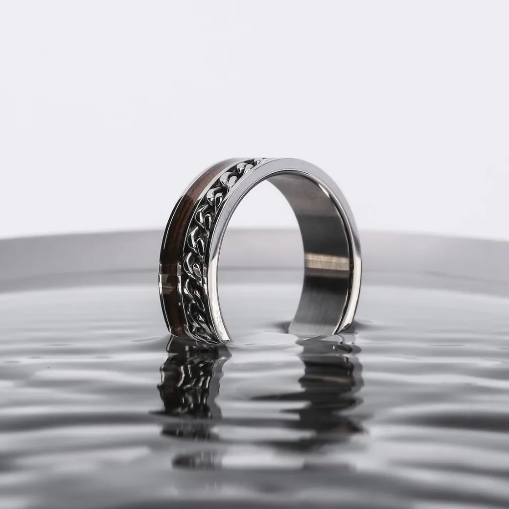 Holzkern Fractional Ring|Heren Ringen|Sieraden