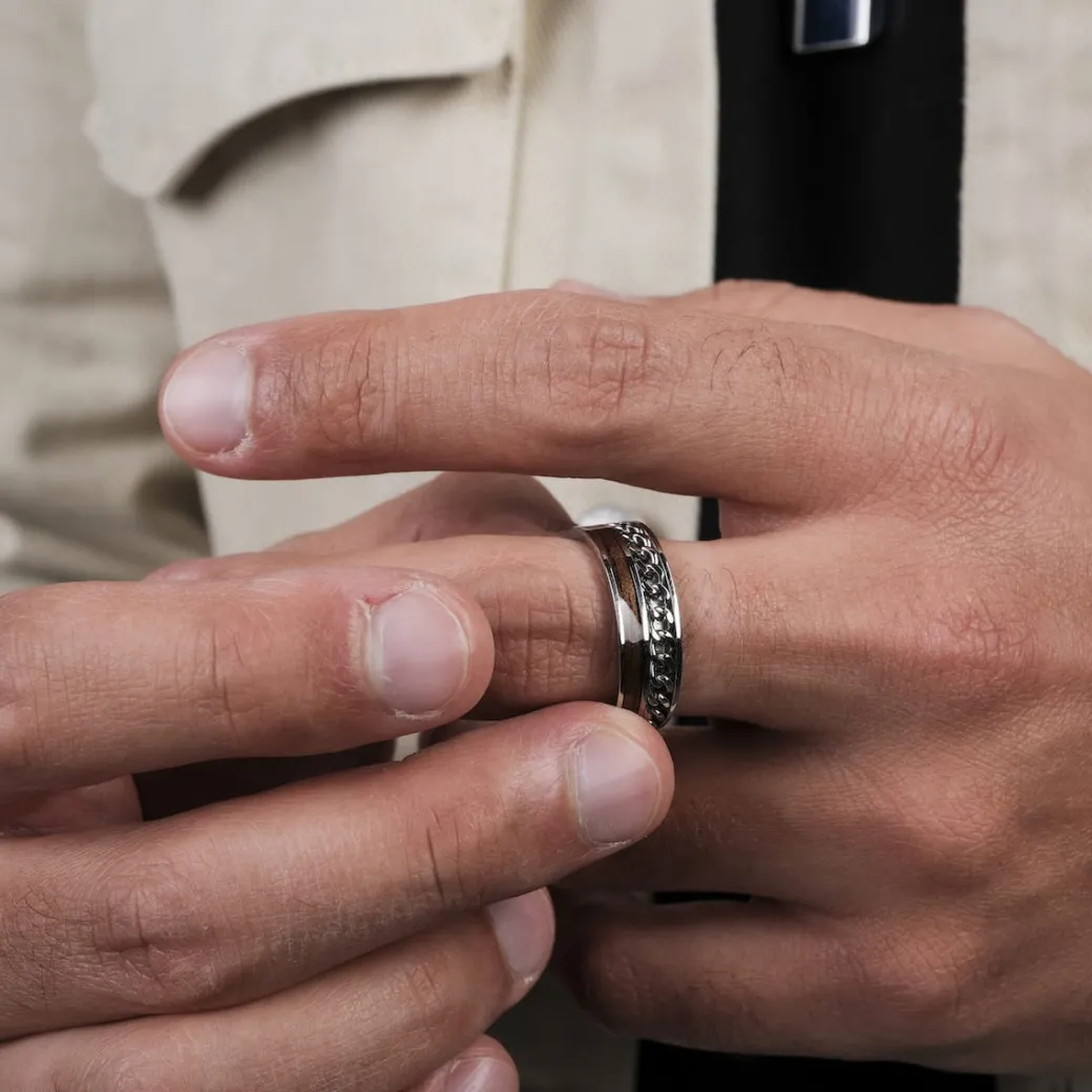 Holzkern Fractional Ring|Heren Ringen|Sieraden