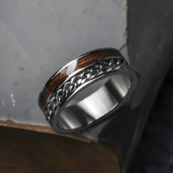 Holzkern Fractional Ring|Heren Ringen|Sieraden