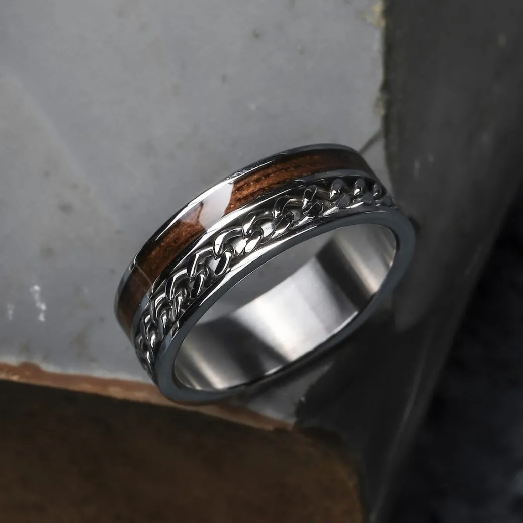 Holzkern Fractional Ring|Heren Ringen|Sieraden