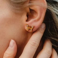Holzkern Fritillary Oorbellen|DAMES Oorbellen|Sieraden