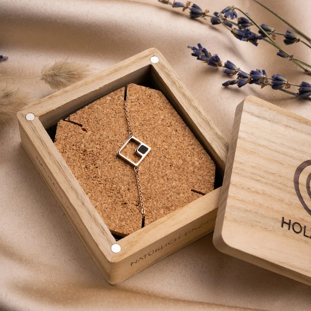 Holzkern Geometric Armband|DAMES Armbanden|Sieraden