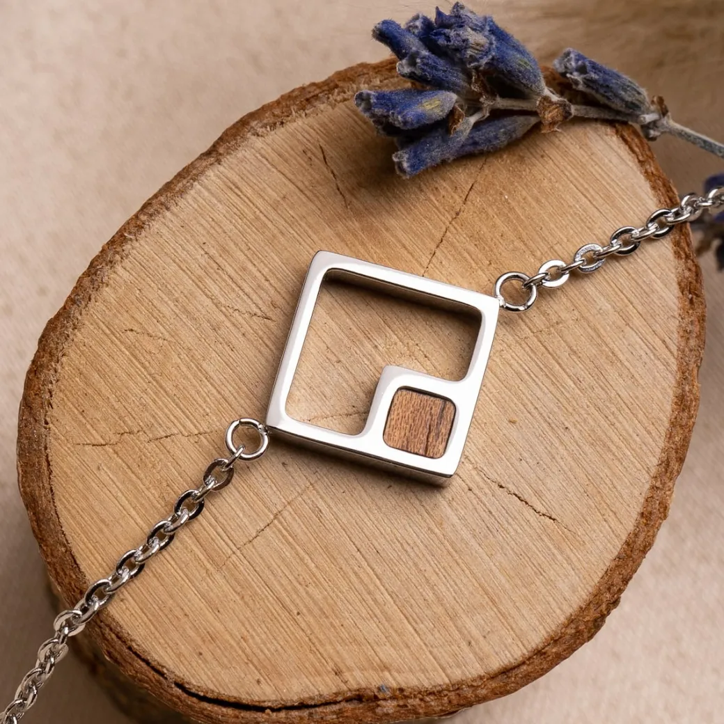 Holzkern Geometric Armband|DAMES Armbanden|Sieraden