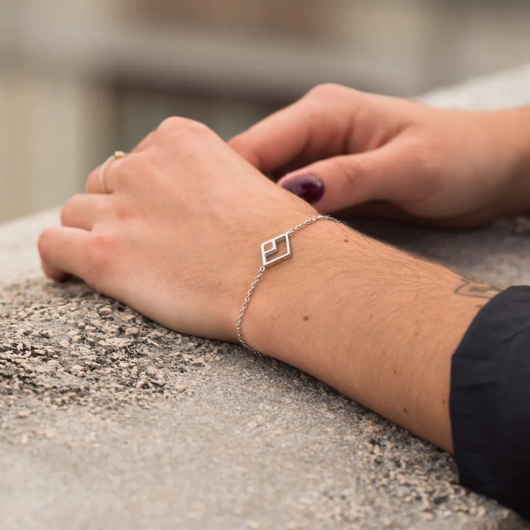 Holzkern Geometric Armband|DAMES Armbanden|Sieraden