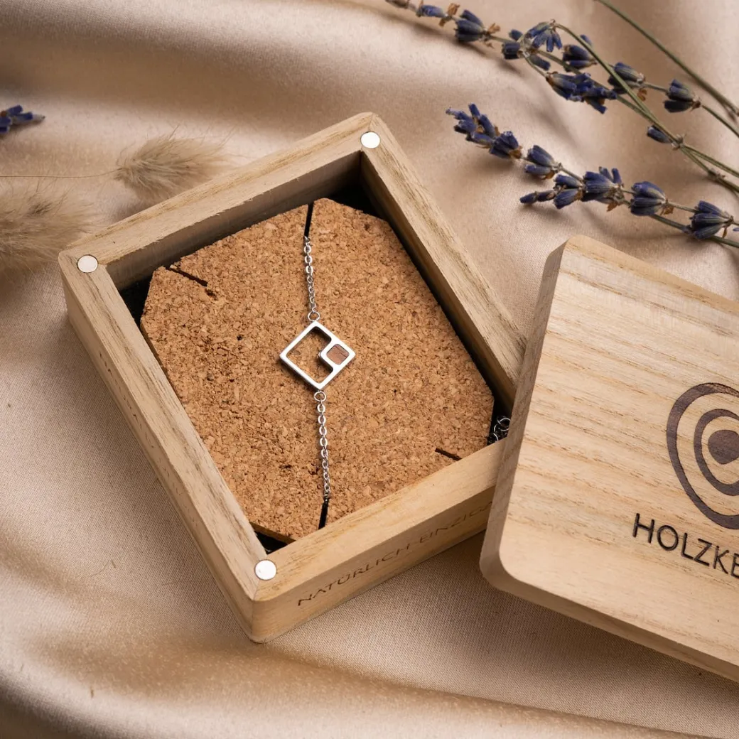 Holzkern Geometric Armband|DAMES Armbanden|Sieraden