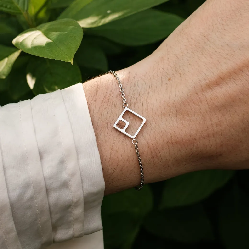 Holzkern Geometric Armband|DAMES Armbanden|Sieraden