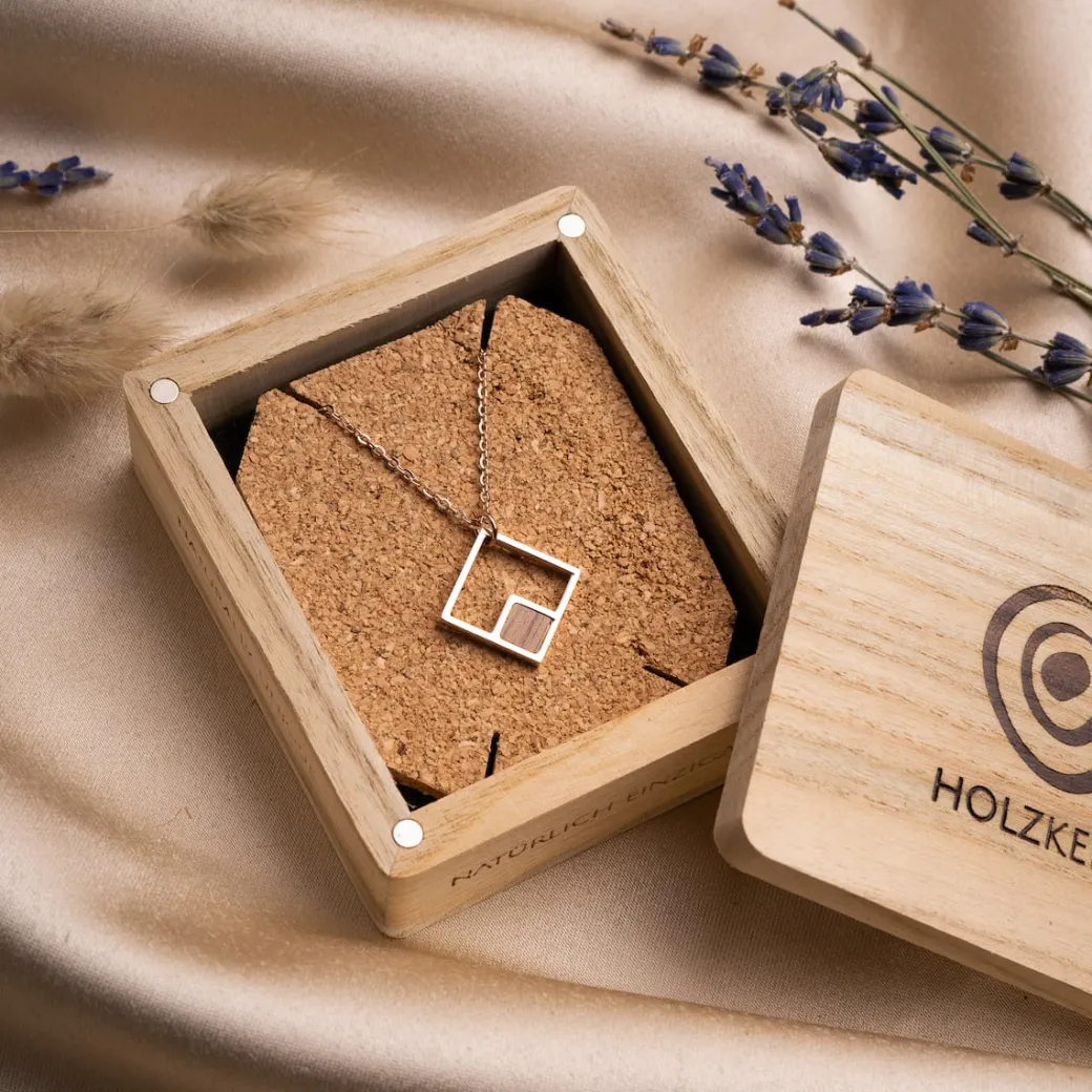 Holzkern Geometric Ketting|DAMES Kettingen|Sieraden