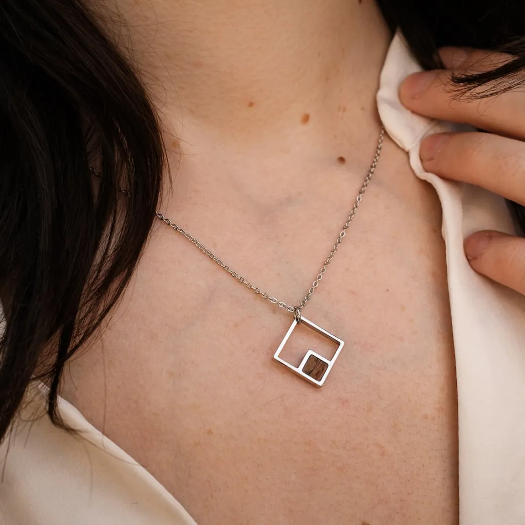 Holzkern Geometric Ketting|DAMES Kettingen|Sieraden