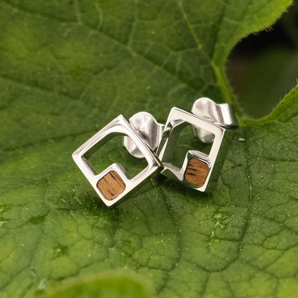 Holzkern Geometric Oorbellen|DAMES Oorbellen|Sieraden