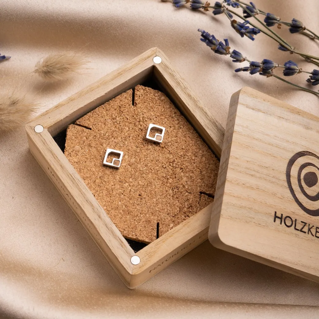 Holzkern Geometric Oorbellen|DAMES Oorbellen|Sieraden