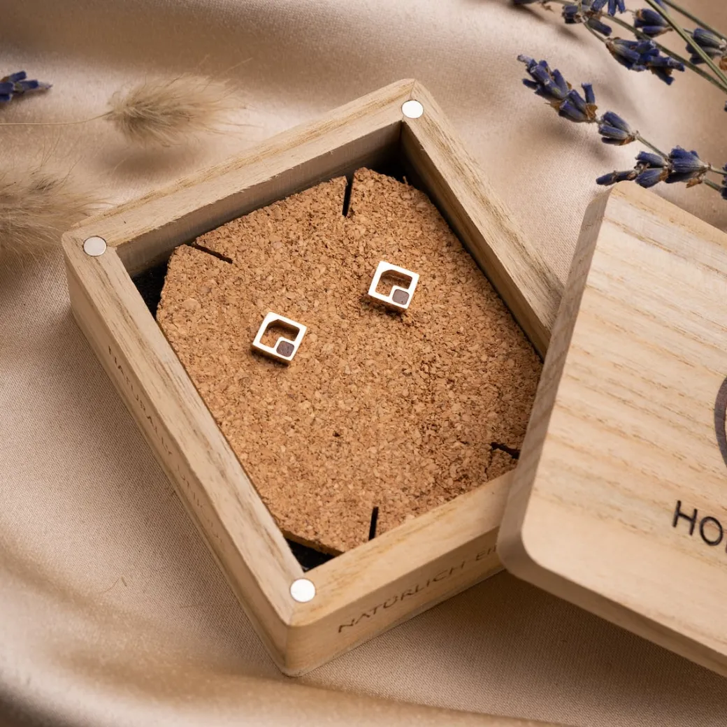 Holzkern Geometric Oorbellen|DAMES Oorbellen|Sieraden