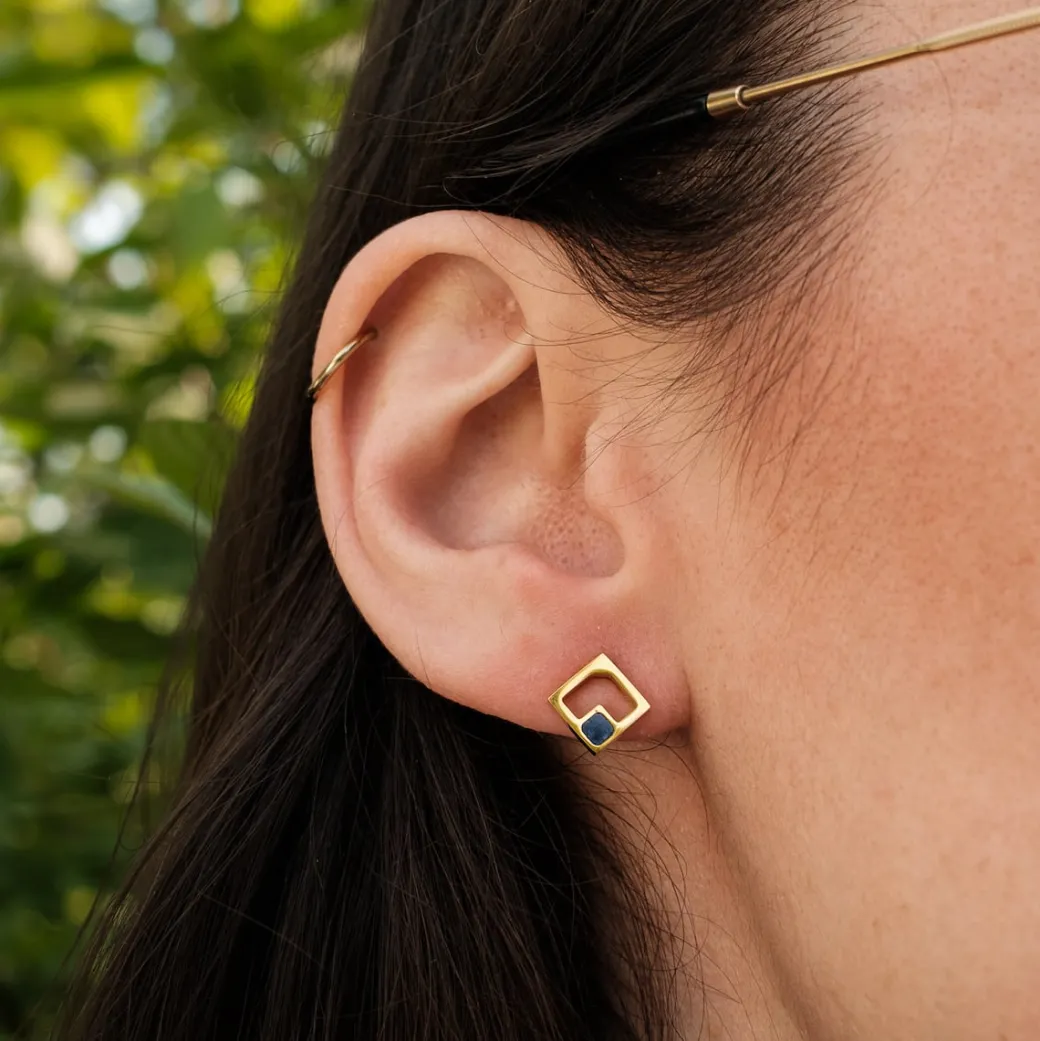 Holzkern Geometric Oorbellen|DAMES Oorbellen|Sieraden