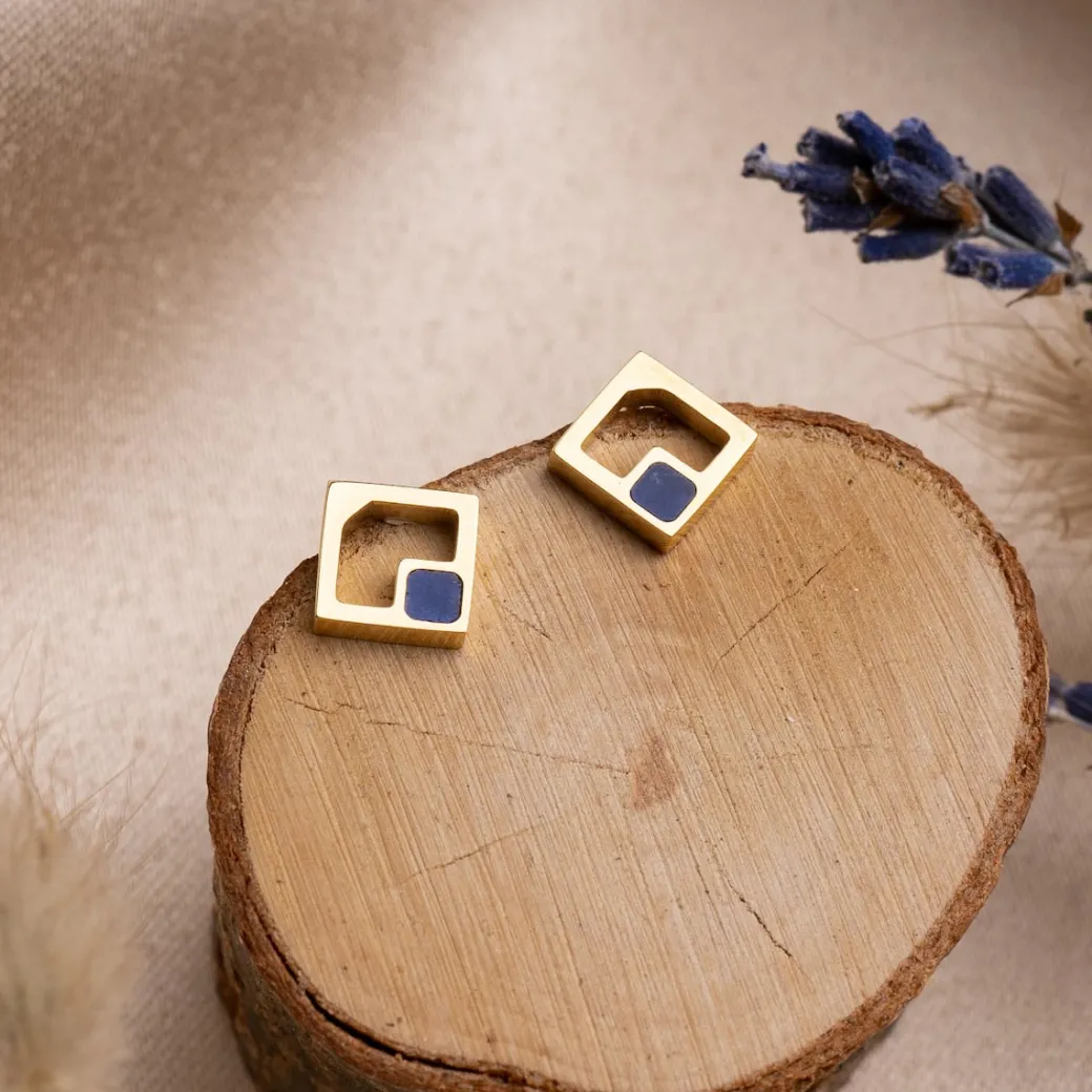Holzkern Geometric Oorbellen|DAMES Oorbellen|Sieraden