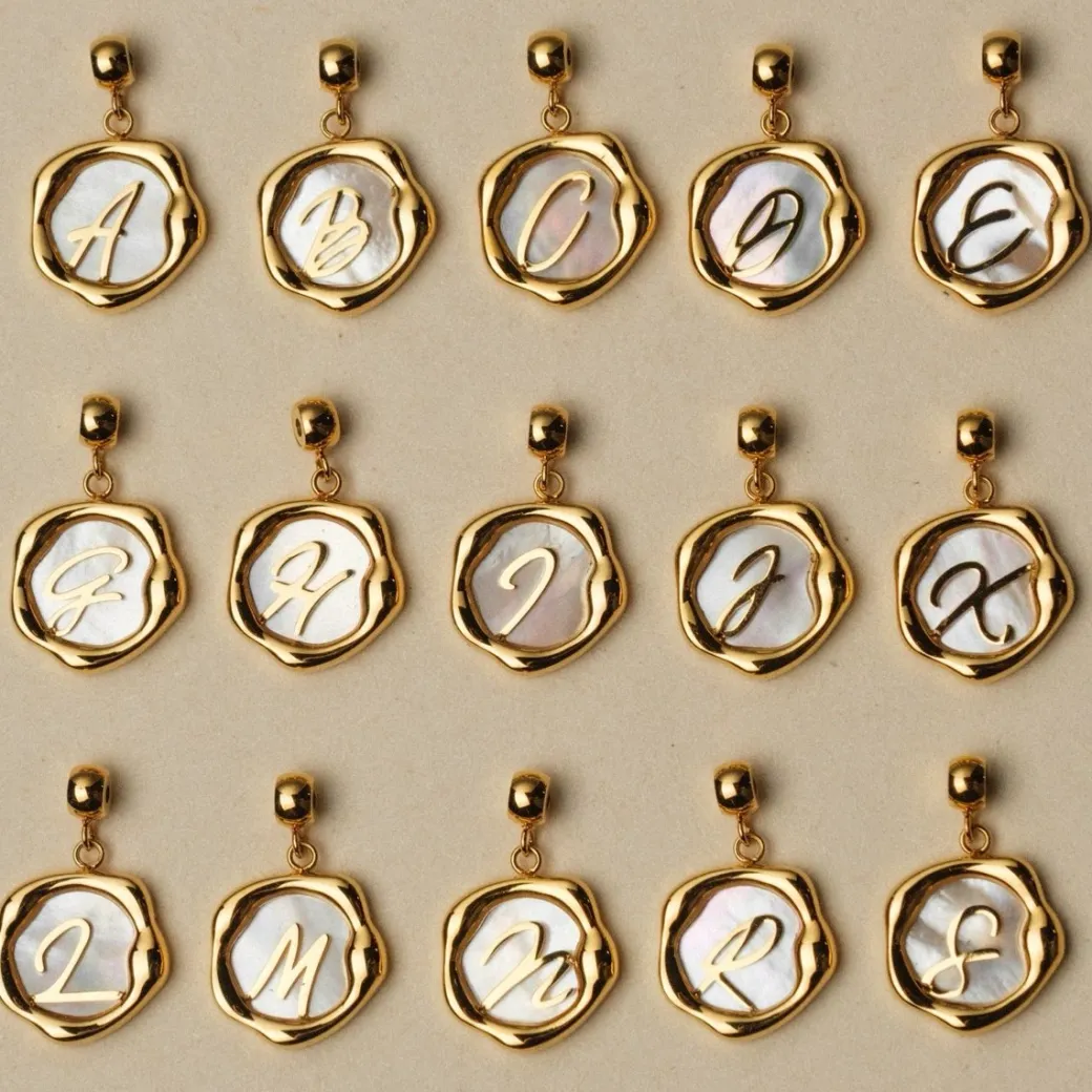 Holzkern Letterbedel A-Z|DAMES Charms|Sieraden
