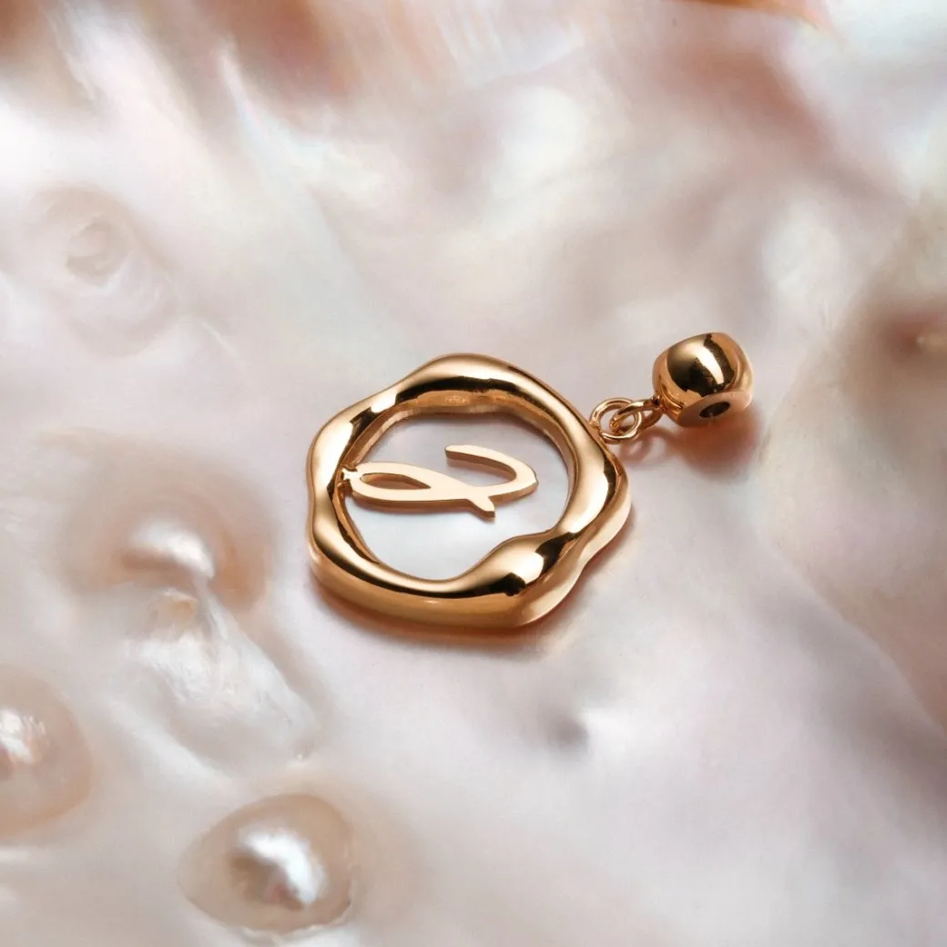 Holzkern Letterbedel A-Z|DAMES Charms|Sieraden